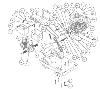 Section 02 Diagram and Parts List for SRX-2000 172235 MK Diamond Concrete Saw